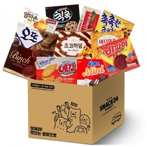 스낵24 사무실 탕비실 낱개 박스 과자 세트 11p