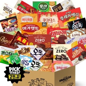 스낵24 사무실 25종 한달살기 대용량 박스과자세트