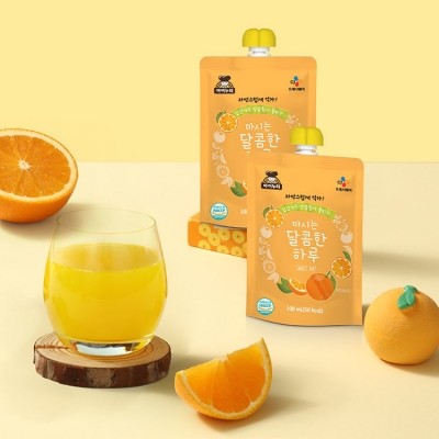 CJ프레시마켓,[직영특가]아이누리 마시는달콤한하루(100ml_감귤&오렌지) 40개입