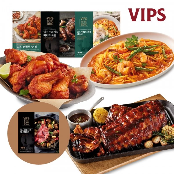 CJ프레시마켓,[벚꽃기획전] 오리지널폭립+핫봉+쉬림프로제파스타+하와이안찹스테이크