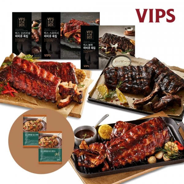 CJ프레시마켓,[벚꽃기획전] 오리지널폭립+블랙폭립+스파이시폭립+바비큐포크라이스2봉