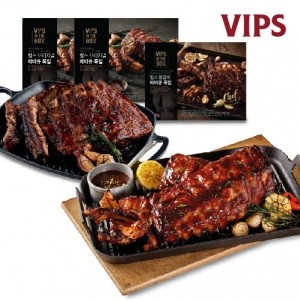 [빕스] ★설 명절선물세트★오리지널바비큐폭립(600g) X 2팩+왕갈비바비큐폭립(640g)_선물포장