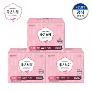좋은느낌 오리지널 울트라슬림 중형 18매 x 3팩