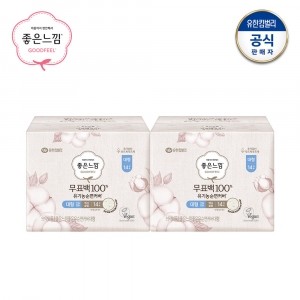 좋은느낌 무표백 유기농순면 대형 14매 x 2팩