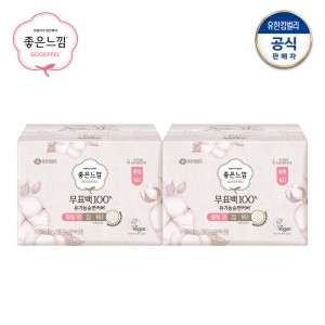 좋은느낌 무표백 유기농순면 중형 16매 x 2팩