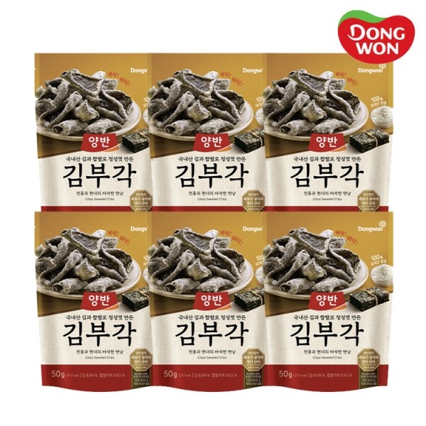 ★타임특가★ [동원] 양반 김부각 50g x 6봉