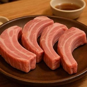 ★캠핑시즌 육류기획전★ [정육도감] 녹차먹은 한돈 생등갈비 1kg(캠핑 구이용 적극 추천)*배송일기준
