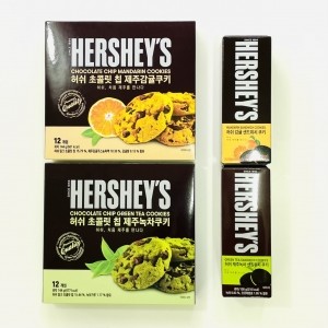 제주 허쉬 초콜릿칩쿠키 12개입 샌드위치쿠키 3박스 감귤 녹차 초코칩 오레오 칙촉 웨하스