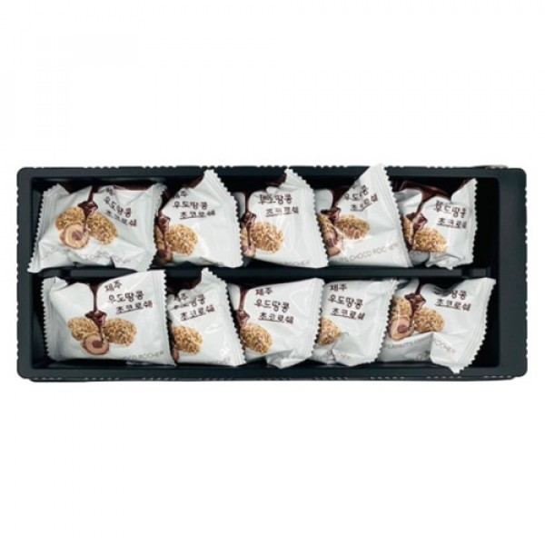CJ프레시마켓,제주 우도 땅콩 초코 로쉐 70g 10개입 초콜릿 여행 선물 특산품 간식