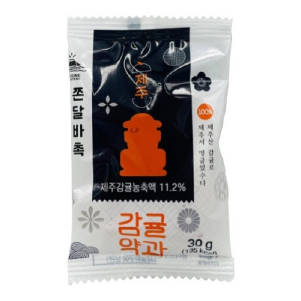 CJ프레시마켓,제주 감귤 약과 30g x 8개입 전통한과 기념품 특산품 간식