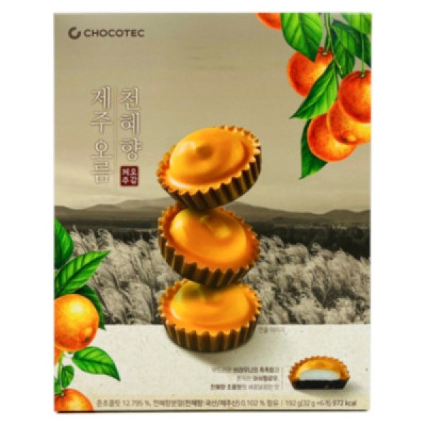 CJ프레시마켓,제주 오름 천혜향 192g 6개입 초코파이 여행 선물 간식 디저트 기념품