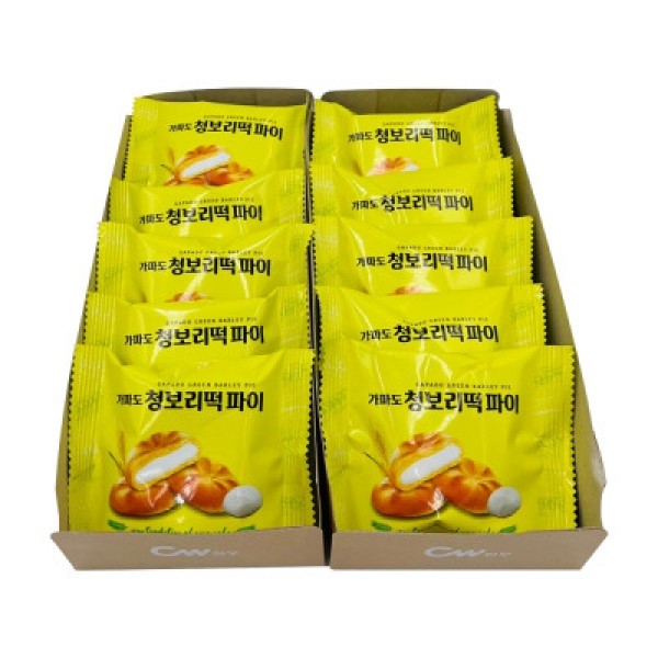 CJ프레시마켓,제주 가파도 청보리떡 파이 258g 12개입 쿠키 타르트 과자 사무실간식 여행 선물 기념품