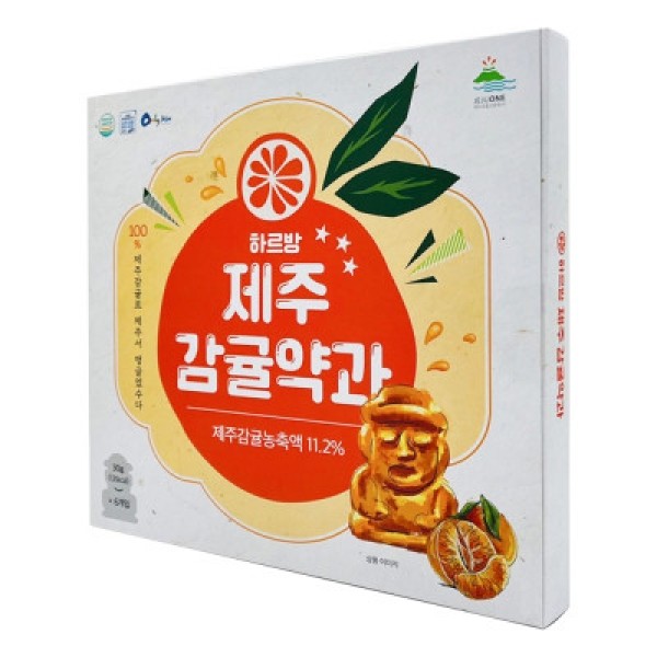 CJ프레시마켓,하르방 제주 감귤 약과 30g x 6개입 전통한과 기념품 특산품 간식