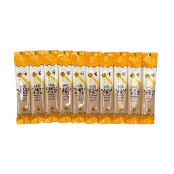CJ프레시마켓,제주 달콤꿀 300g 사양벌꿀 허니스틱 개별포장 일회용 여행선물 답례품 국내산