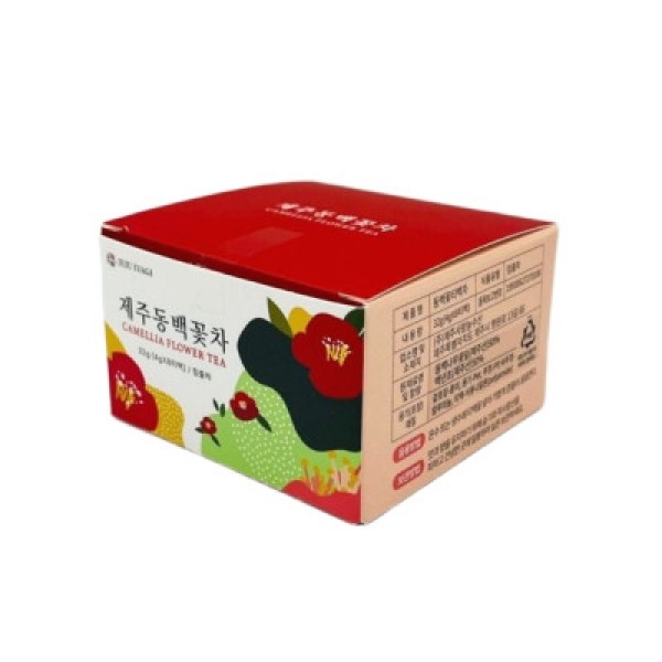CJ프레시마켓,제주 동백꽃차 (4g x 8티백) 특산물 탕비실 홈카페 여행 선물