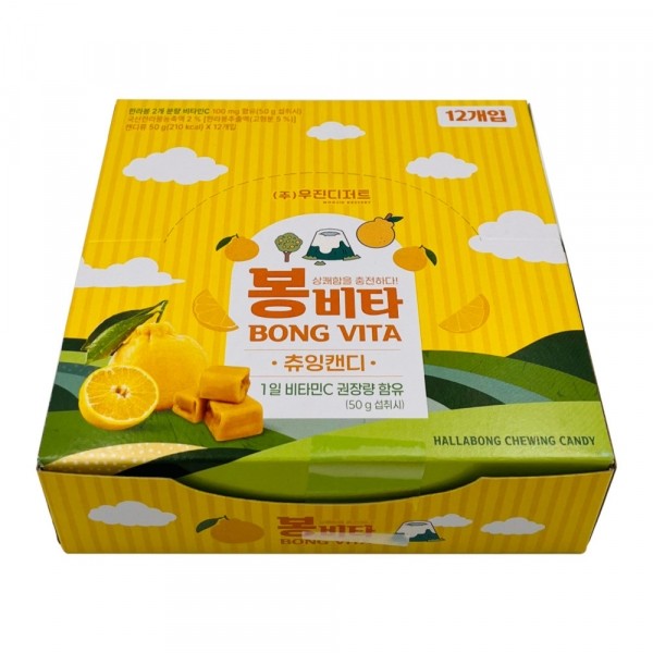 CJ프레시마켓,제주 봉비타 츄잉캔디 1박스 50g x 12개입 캬라멜 간식 여행선물 기념품